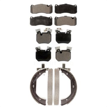 Front Rear Ceramic Brake Pads And Parking Shoes Kit For BMW 135i 135is KTN-100804