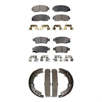 Front Rear Ceramic Brake Pads And Parking Shoes Kit For 2005-2010 Honda Odyssey KTN-100810