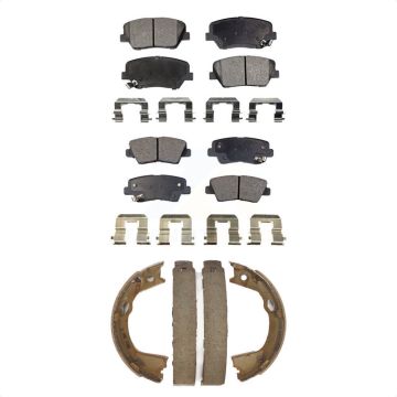 Front Rear Ceramic Brake Pads And Parking Shoes Kit For 2012-2017 Hyundai Azera KTN-100814