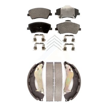 Front Rear Ceramic Brake Pads And Drum Shoes Kit For Hyundai Elantra KTN-100836