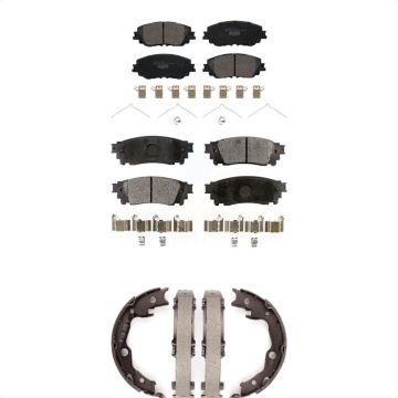 Front Rear Ceramic Brake Pads And Parking Shoes Kit For Toyota RAV4 Camry KTN-100842