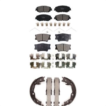 Front Rear Ceramic Brake Pads And Parking Shoes Kit For Toyota Camry KTN-100843