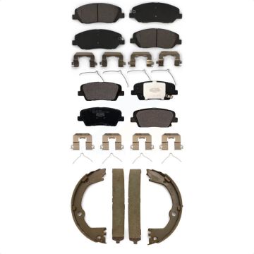 Front Rear Ceramic Brake Pads And Parking Shoes Kit For Hyundai Santa Fe XL KTN-100847