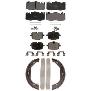 Front Rear Ceramic Brake Pads & Parking Shoe Kit For BMW M5 With Composite Brakes KTN-100866