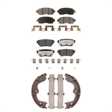 Front Rear Ceramic Brake Pads And Parking Shoes Kit For Nissan Altima KTN-100869