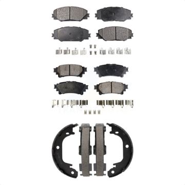 Front Rear Ceramic Brake Pads And Parking Shoes Kit For 2016-2020 Toyota Mirai KTN-100891