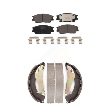 Front Rear Ceramic Brake Pads And Drum Shoes Kit For 2020-2023 Hyundai Venue KTN-100897