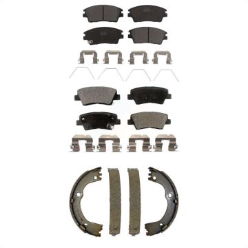 Front Rear Ceramic Brake Pads And Parking Shoes Kit For Hyundai Tucson Kia Sportage KTN-100911