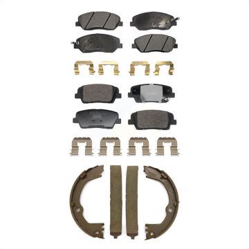 Front Rear Ceramic Brake Pads And Parking Shoes Kit For Hyundai Santa Fe XL 3.3L KTN-100922