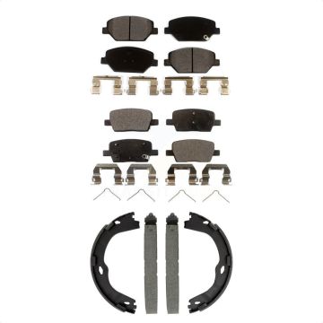 Front Rear Ceramic Brake Pads And Parking Shoes Kit For Chevrolet Camaro KTN-100940