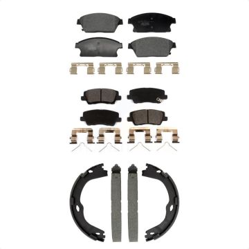 Front Rear Ceramic Brake Pads And Parking Shoes Kit For Cadillac ATS KTN-100953