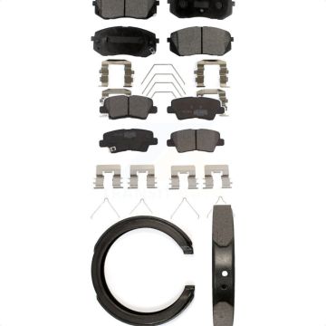 Front Rear Ceramic Brake Pads Parking Shoe Kit For Kia Optima With Electric KTN-100962