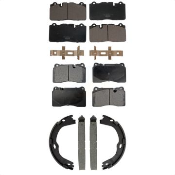 Front Rear Ceramic Brake Pads And Parking Shoes Kit For Chevrolet Corvette KTN-100963
