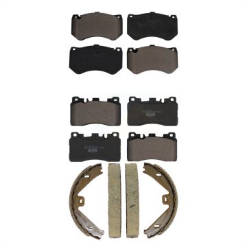 Front Rear Ceramic Brake Pads And Parking Shoes Kit For Mercedes-Benz CLS63 AMG S E63 KTN-100966