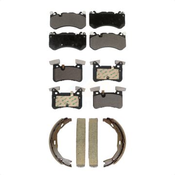 Front Rear Ceramic Brake Pads And Parking Shoes Kit For Mercedes-Benz C63 AMG KTN-100967