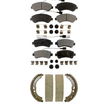 Front Rear Ceramic Brake Pads Parking Shoe Kit For 2014-2020 Ram ProMaster 2500 3500 1500 KTN-100972