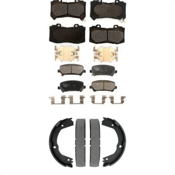 Front Rear Ceramic Brake Pads And Parking Shoes Kit For Chevrolet Colorado GMC Canyon KTN-100973