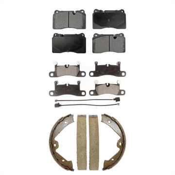 Front Rear Ceramic Brake Pads And Parking Shoes Kit For Volkswagen Touareg KTN-100977