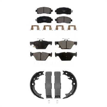 Front Rear Ceramic Brake Pads And Parking Shoes Kit For Subaru Crosstrek KTN-100981
