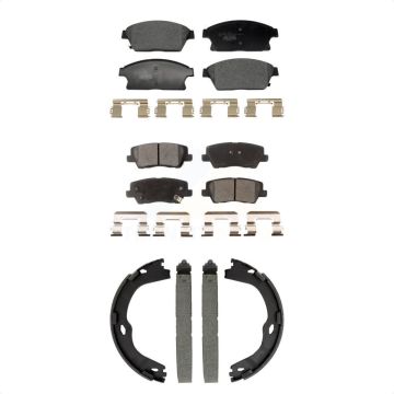 Front Rear Ceramic Brake Pads And Parking Shoes Kit For Cadillac ATS KTN-100995