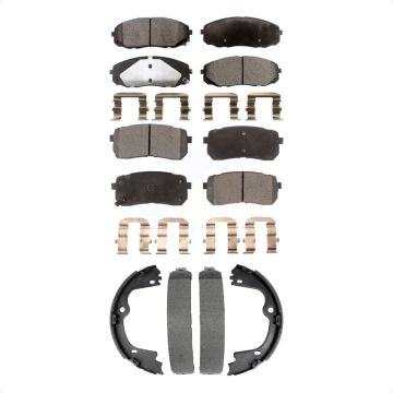 Front Rear Ceramic Brake Pads And Parking Shoes Kit For Kia Sedona KTN-100999