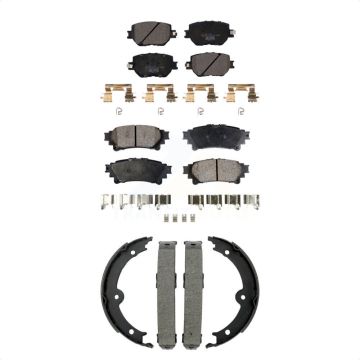 Front Rear Ceramic Brake Pads And Parking Shoes Kit For Lexus IS250 KTN-101013
