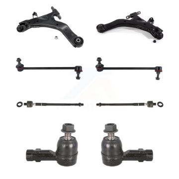 Front Control Arm Ball Joint Assembly Tie Rod End Link Kit (8Pc) For Kia Spectra Spectra5 KTR-100461