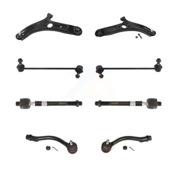 Front Suspension Control Arm & Ball Joint Assembly Tie Rod End Link Kit (8Pc) For Kia Rio KTR-100568