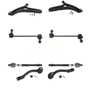 Front Suspension Control Arm Ball Joint Assembly Tie Rod End Link Kit (8Pc) For Kia Soul KTR-100615