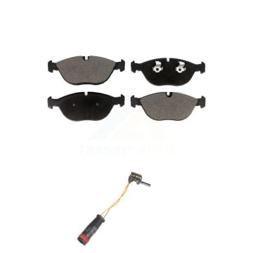 Front Ceramic Disc Brake Pads And Wear Sensors Kit For 2006 Mercedes-Benz E350 AWD KTW-100015