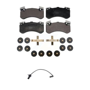 Front Ceramic Disc Brake Pads And Wear Sensors Kit For Audi S6 S7 KTW-100024