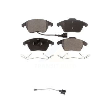Front Ceramic Brake Pad & Extra Wear Sensor Kit For Audi A3 Quattro Volkswagen Golf Jetta KTW-100123