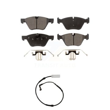 Front Ceramic Disc Brake Pads And Wear Sensors Kit For BMW 128i 328i 323i 325i 330i KTW-100158