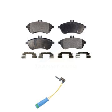 Front Ceramic Disc Brake Pads And Wear Sensors Kit For 2012 Mercedes-Benz C250 1.8L KTW-100213