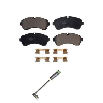 Front Ceramic Brake Pad & Wear Sensor Kit For Mercedes-Benz Sprinter 3500 2500 Dodge 1500 KTW-100223