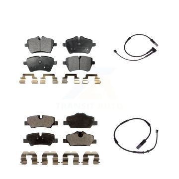 Front Rear Ceramic Disc Brake Pads And Wear Sensors Kit For Mini Cooper KTW-100232
