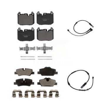 Front Rear Ceramic Disc Brake Pads And Wear Sensors Kit For Mini Cooper KTW-100233