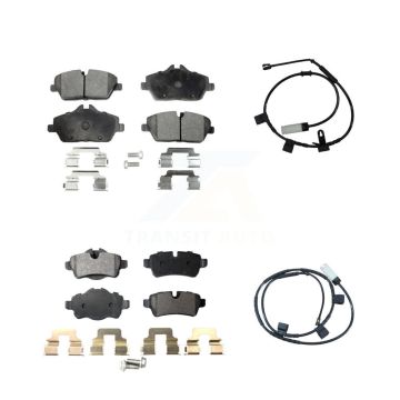 Front Rear Ceramic Disc Brake Pads And Wear Sensors Kit For Mini Cooper 1.6L KTW-100235