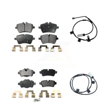 Front Rear Ceramic Disc Brake Pads And Wear Sensors Kit For Mini Cooper 1.6L KTW-100236