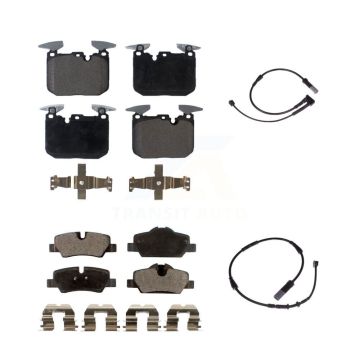 Front Rear Ceramic Disc Brake Pads Wear Sensor Kit For 2020 Mini Cooper John Works KTW-100238