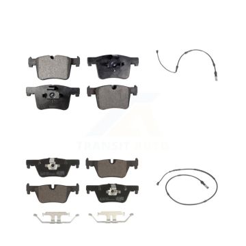 Front Rear Ceramic Disc Brake Pads And Wear Sensors Kit For BMW 320i xDrive 328d 2.0L KTW-100240