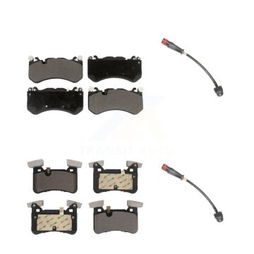 Front Rear Ceramic Disc Brake Pads And Wear Sensors Kit For Mercedes-Benz C63 AMG KTW-100241