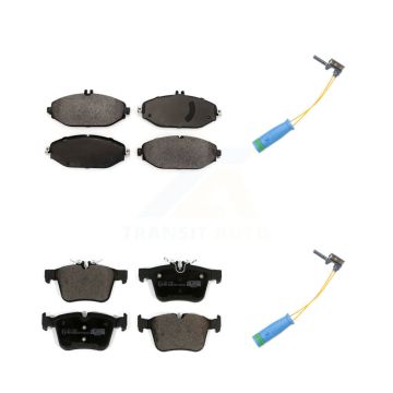 Front Rear Ceramic Brake Pad Wear Sensor Kit For Mercedes-Benz C300 Without Sport Package KTW-100245