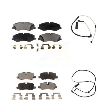Front Rear Ceramic Disc Brake Pads And Wear Sensors Kit For Land Rover Range KTW-100265