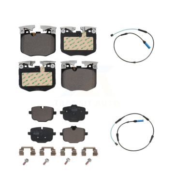 Front Rear Ceramic Brake Pad Wear Sensor Kit For BMW 530i xDrive 530e 740e 740i 840i Gran KTW-100270
