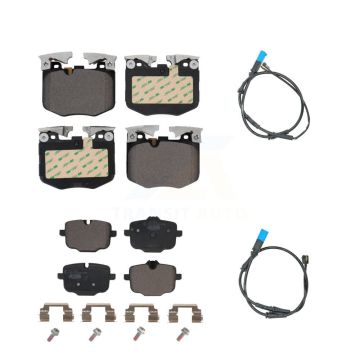 Front Rear Ceramic Disc Brake Pads And Wear Sensors Kit For BMW X3 KTW-100272