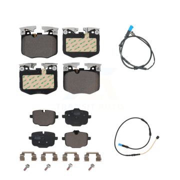 Front Rear Ceramic Brake Pad & Wear Sensor Kit For 2019 BMW X4 With Blue Painted Calipers KTW-100273