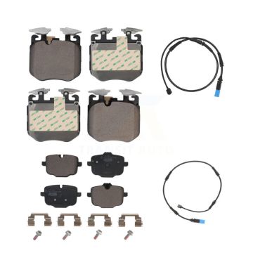 Front Rear Ceramic Disc Brake Pads And Wear Sensors Kit For BMW X5 X7 X6 KTW-100276