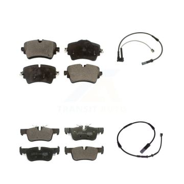 Front Rear Ceramic Brake Pads Wear Sensor Kit For Mini Cooper Clubman Base ALL4 with 1.5L KTW-100281