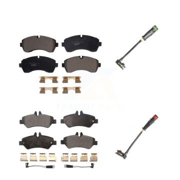 Front Rear Ceramic Disc Brake Pad & Extra Wear Sensor Kit For Mercedes-Benz Sprinter 3500 KTW-100307